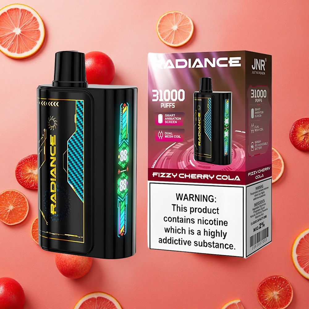 JNR Radiance 31000 Puffs Schermo Animato Intelligente Ciliegia Cola Frizzante Italia wholesale