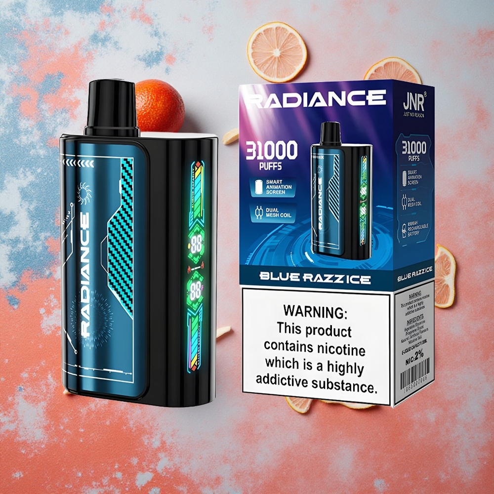 JNR Radiance 31000 Puffs Schermo Animato Intelligente Mirtillo Ghiaccio Italia wholesale