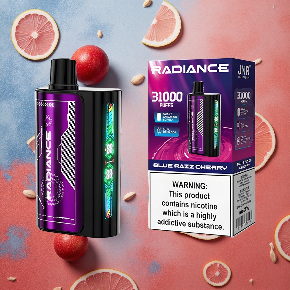 JNR Radiance 31000 Puffs Schermo Animazione Intelligente Mirtillo Lampone Italia wholesale