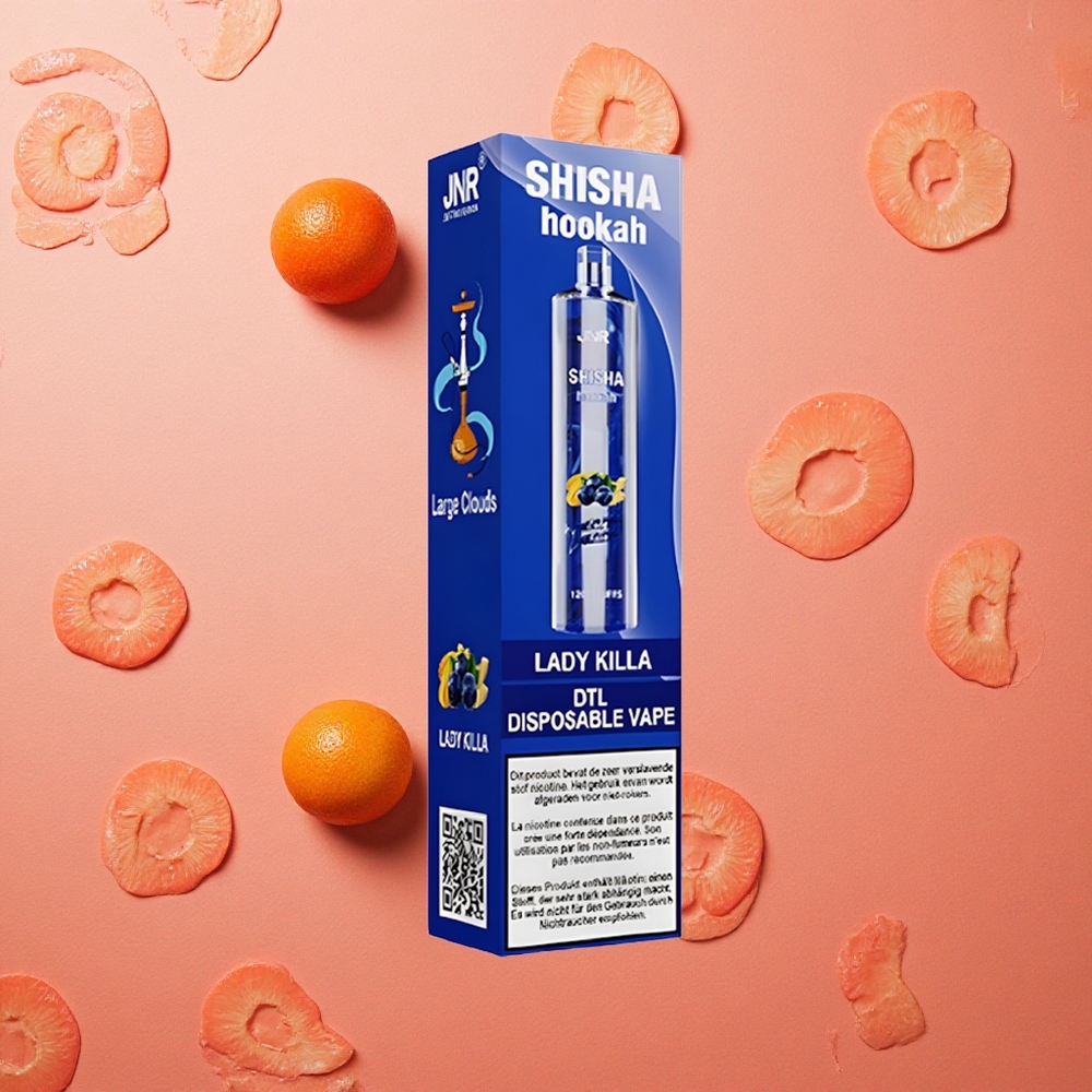 JNR Shisha Hookah 12000 Puffs 24ml 0.6 Ohm Lady Killa Italia wholesale