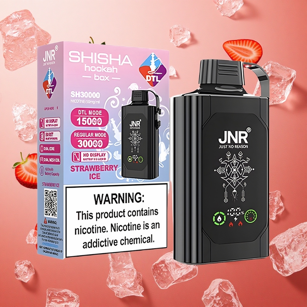 JNR Shisha Hookah Box 20500 Puffs Display HD Capacità Batteria 1000mAh Fragola Ghiaccio Italia wholesale