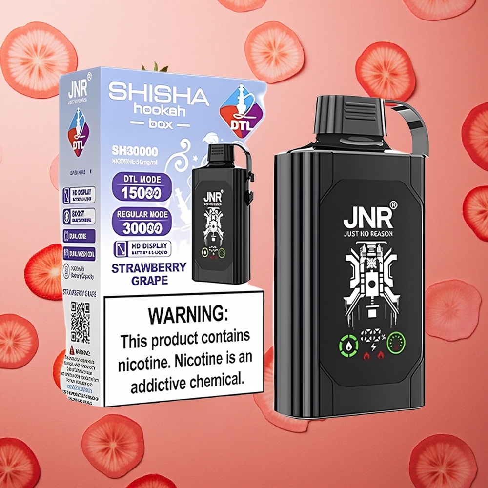 JNR Shisha Hookah Box 20500 Puffs Display HD Doppia Bobina Fragola Uva Italia wholesale