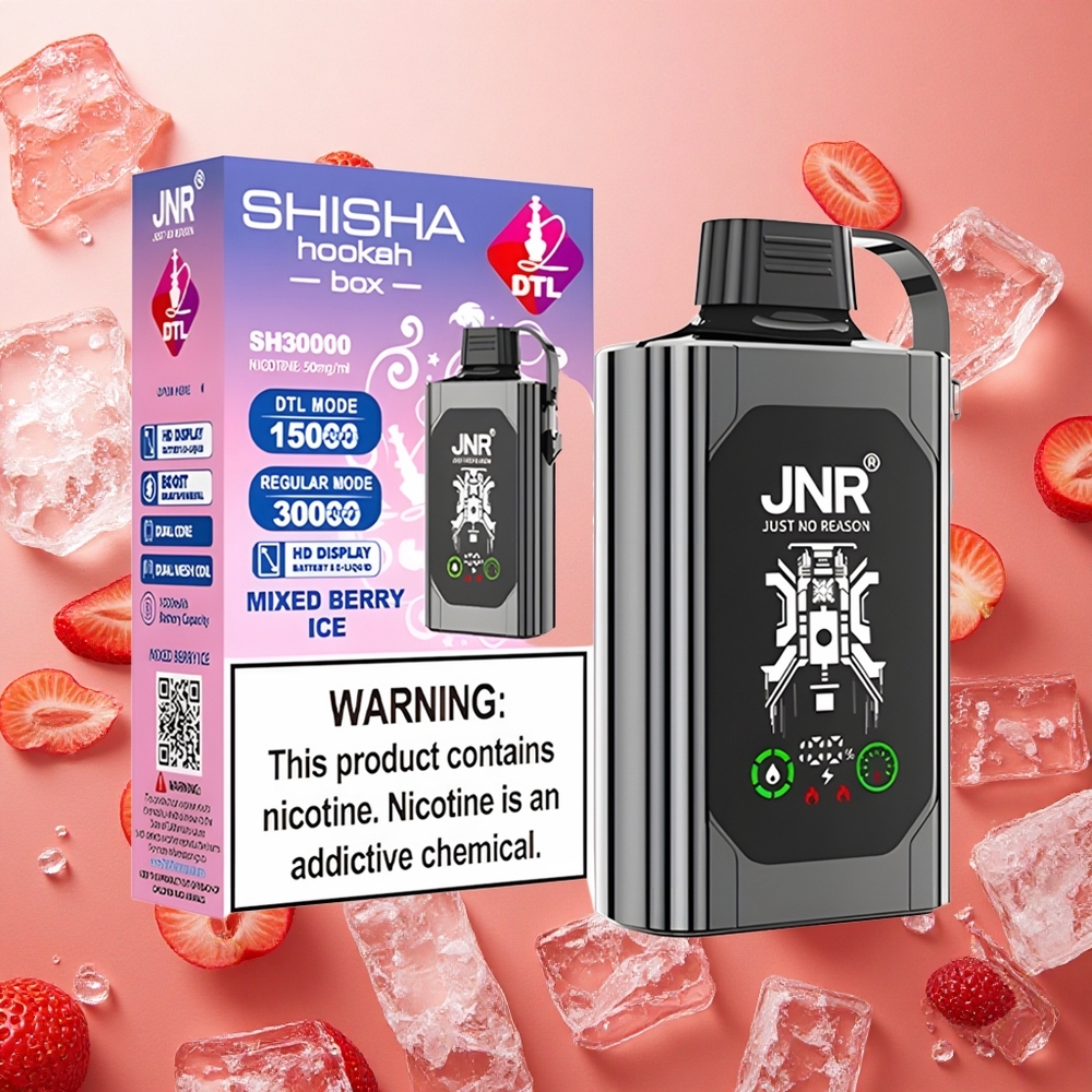 JNR Shisha Hookah Box 20500 Puffs Display HD Dual Mesh Coil Bacche Miste Ghiacciate Italia wholesale