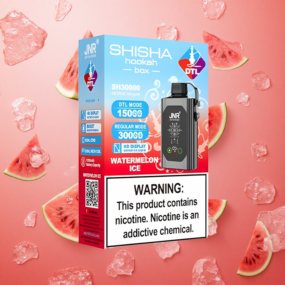 JNR Shisha Hookah Box 20500 Puffs Display HD Schermo Batteria 1000mAh Anguria Ghiaccio Italia wholesale