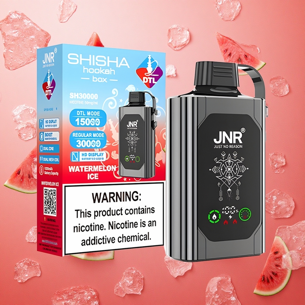 JNR Shisha Hookah Box 20500 Puffs Display HD Schermo Batteria 1000mAh Anguria Ghiaccio Italia wholesale