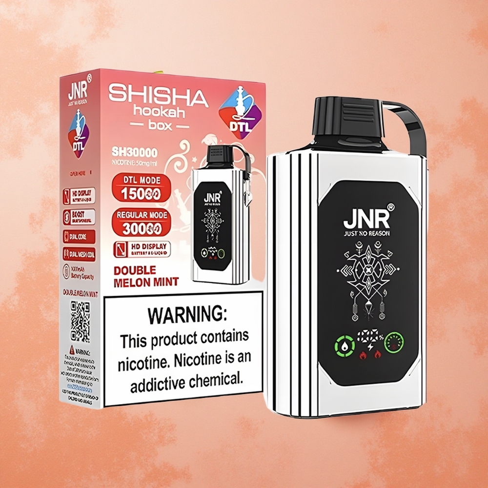 JNR Shisha Hookah Box 20500 Puffs Doppio Melone Menta Display HD 25ml Capacità E-liquid Italia wholesale