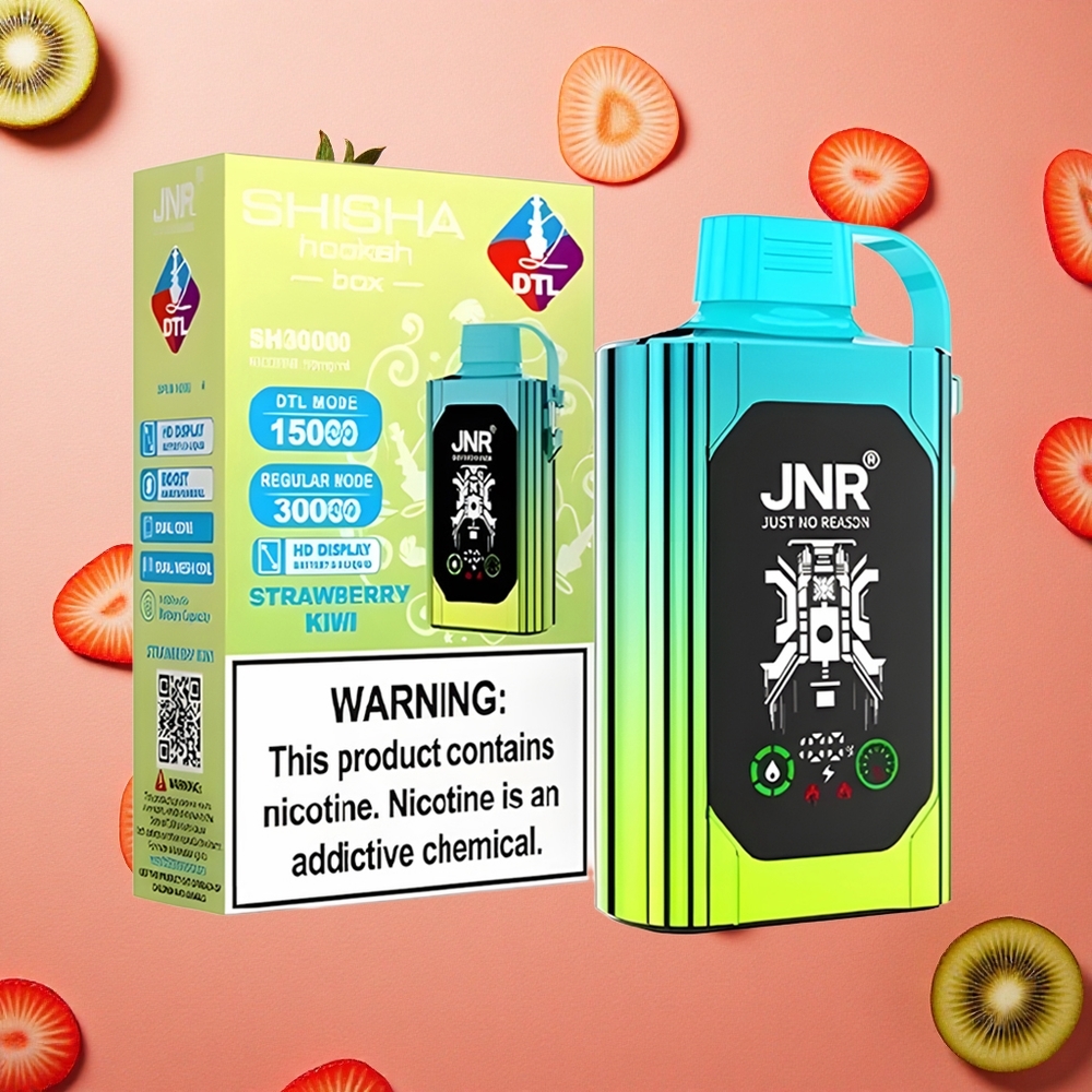 JNR Shisha Hookah Box 20500 Puffs Fragola Kiwi Dual Mesh Coil Italia wholesale