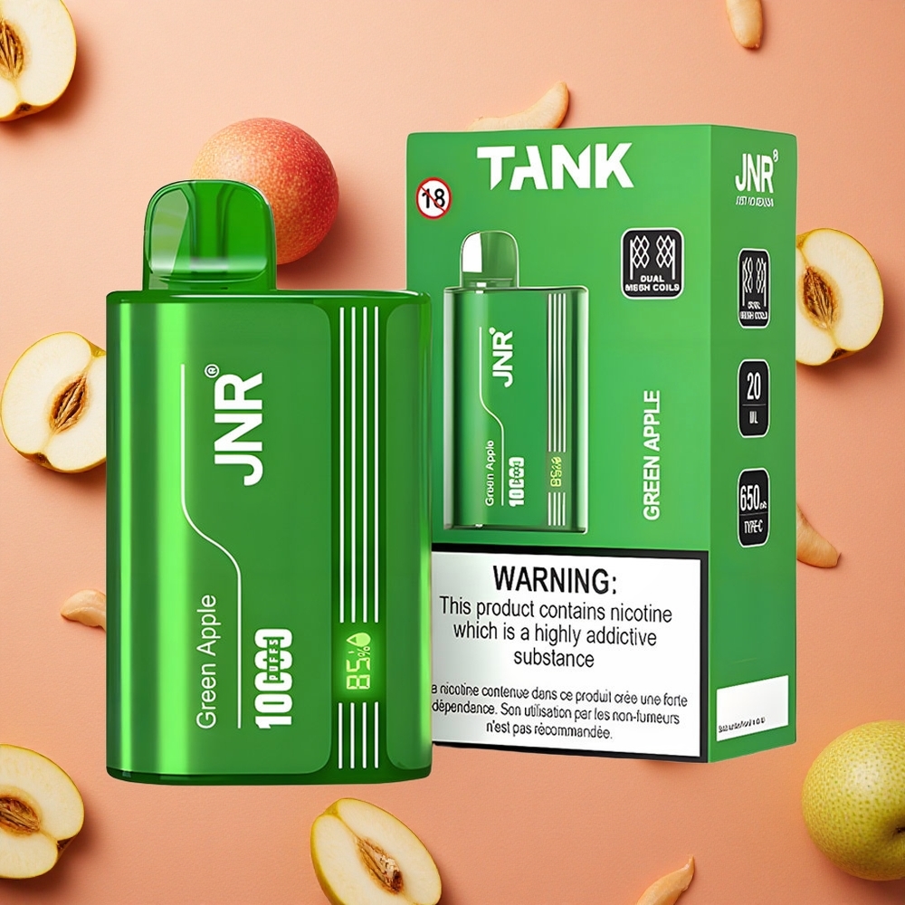 JNR Tank 10000 Puffs Mela Verde Pesca Pera Ricarica Rapida Type-C Italia wholesale