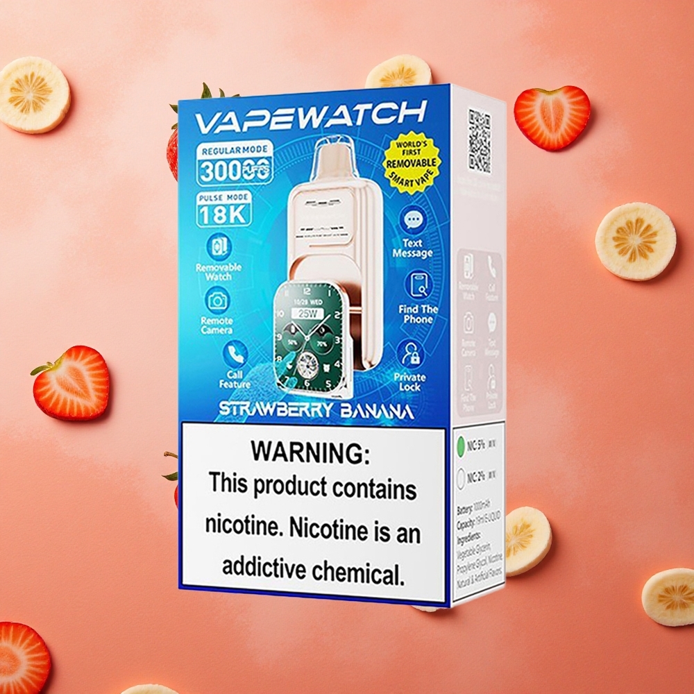 JNR Vape Watch 30000 Puffs 19mL Fragola Banana Dual Mesh Coil Italia wholesale
