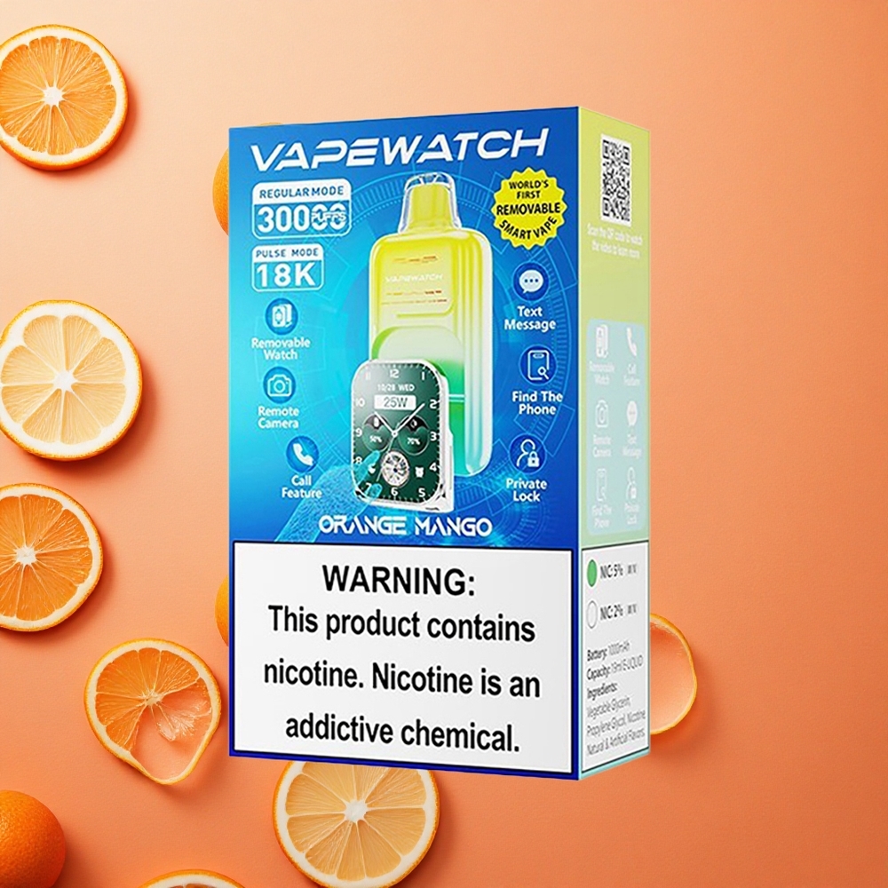 JNR Vape Watch 30000 Puffs Arancia Mango 1000mAh 19mL Italia wholesale