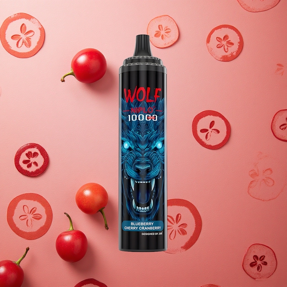 JNR Wolf Niplo 10000 Puffs Bobina Mesh 1.0 Ohm Mirtillo Ciliegia Mirtillo Rosso Italia wholesale