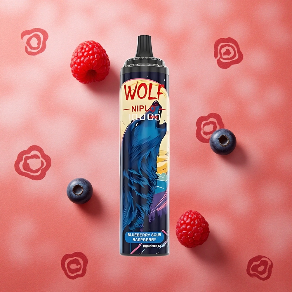 JNR Wolf Niplo 10000 Puffs Mirtillo Lampone Acido 20ml 650mAh Italia wholesale