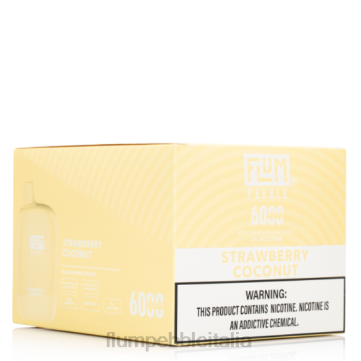 Flum Pebble Vape Italia | FLUM PEBBLES 6000 puff 10 confezioni cocco alla fragola 8FP073