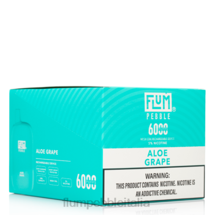 Flum Pebble Vape Italia | FLUM PEBBLES 6000 puff 10 confezioni uva d\'aloe 8FP03