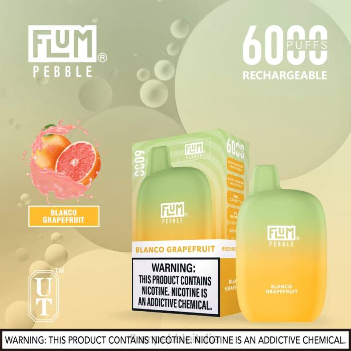 Flum Pebble Vape Near Me | FLUM PEBBLES 6000 sbuffi pompelmo bianco 8FP010