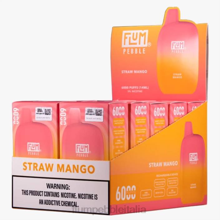 Flum Pebble Vape Price | FLUM PEBBLES 6000 puff 10 confezioni mango di paglia 8FP069