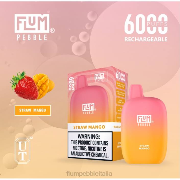 Flum Pebble Vape Review | FLUM PEBBLES 6000 sbuffi mango di paglia 8FP068